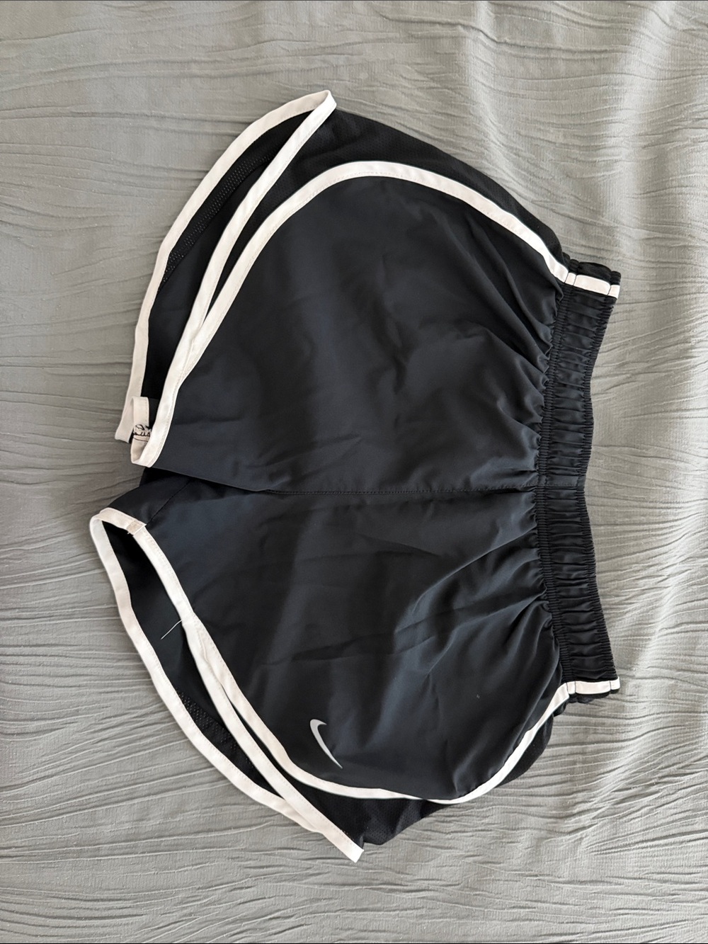 Nike Black Women's Running Shorts with White Trim